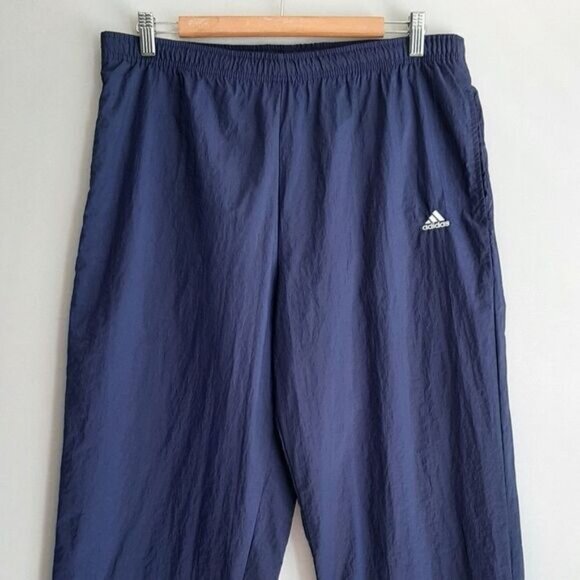 ADIDAS Retro Windbreaker Jogger Pants Blue Sz M - Picture 2 of 9